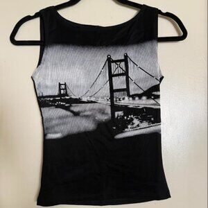 Vintage San Francisco Golden Gate Bridge| Black Tank Top